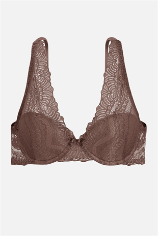 Dantelli Sütyen - Dolgusuz - 2277 - Bronz Kahve