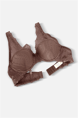 Dantelli Sütyen - Dolgusuz - 2277 - Bronz Kahve