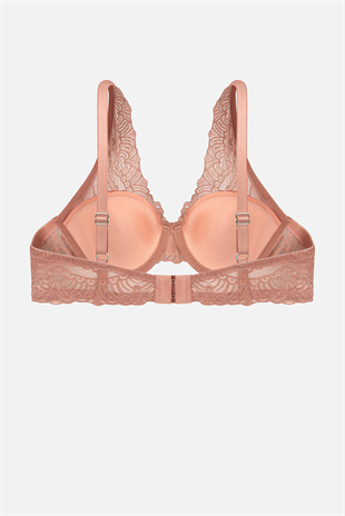 Dantelli Sütyen - Dolgusuz - 2277 - Gül Kurusu