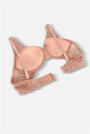 Dantelli Sütyen - Dolgusuz - 2277 - Gül Kurusu