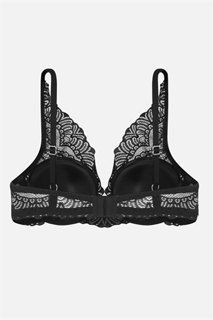 Dantelli Sütyen - Dolgusuz - 2277 - Siyah