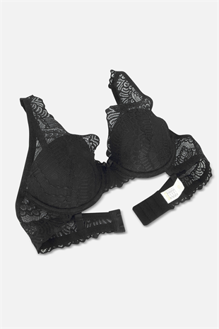 Dantelli Sütyen - Dolgusuz - 2277 - Siyah