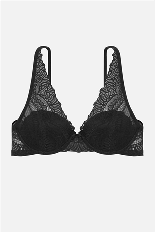 Dantelli Sütyen - Dolgusuz - 2277 - Siyah