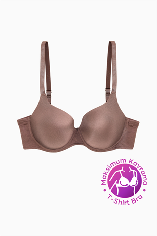 Eva Toparlayıcı Mikro Sütyen - Dolgusuz - Basic - 2531 - Bronz Kahve