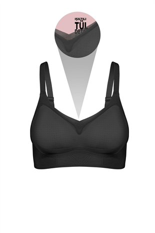 Ghost Dikişsiz Sütyen - Desteksiz - 2808 - Siyah