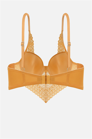 Kyle Dantelli Sütyen - Dolgusuz, Balenli - 6011 - Hardal