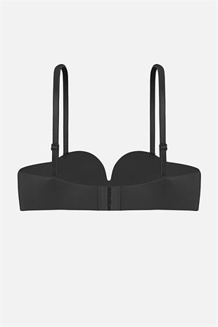 Lotus Lazer Dikişsiz Balensiz Push Up Sütyen - 2818 - Siyah