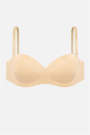 Lotus Lazer Dikişsiz Balensiz Push Up Sütyen - 2818 - Ten