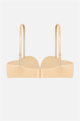 Lotus Lazer Dikişsiz Balensiz Push Up Sütyen - 2818 - Ten