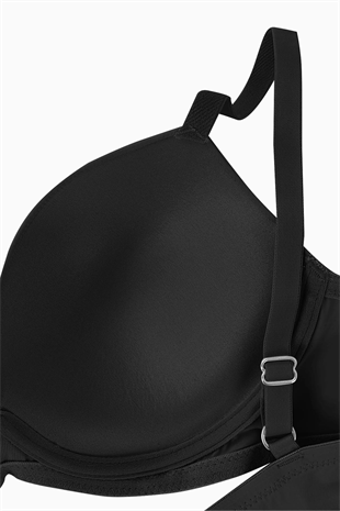 Luna Mikro Sütyen - Soft Push Up, Yarı Dolgulu - Premium Basic - 2222 - Siyah