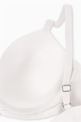 Luna Mikro Sütyen - Soft Push Up, Yarı Dolgulu - Premium Basic - 2222 - Ekru