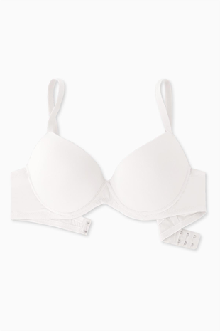 Luna Mikro Sütyen - Soft Push Up, Yarı Dolgulu - Premium Basic - 2222 - Ekru