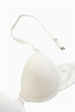 Luna Tak-Çıkar Askılı Mikro Sütyen - Soft Push Up, Yarı Dolgulu - Basic - 2533 - Ekru