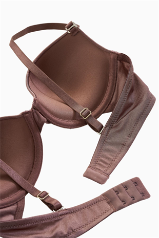 Luna Tak-Çıkar Askılı Mikro Sütyen - Soft Push Up, Yarı Dolgulu - Basic - 2533 - Bronz Kahve