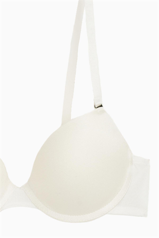 Luna Tak-Çıkar Askılı Mikro Sütyen - Soft Push Up, Yarı Dolgulu - Basic - 2533 - Ekru
