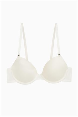 Luna Tak-Çıkar Askılı Mikro Sütyen - Soft Push Up, Yarı Dolgulu - Basic - 2533 - Ekru