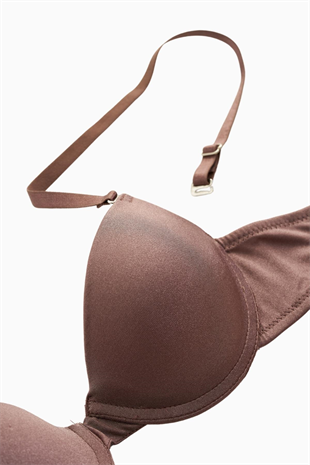 Luna Tak-Çıkar Askılı Mikro Sütyen - Soft Push Up, Yarı Dolgulu - Basic - 2533 - Bronz Kahve
