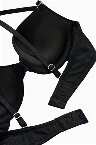 Luna Tak-Çıkar Askılı Mikro Sütyen - Soft Push Up, Yarı Dolgulu - Basic - 2533 - Siyah