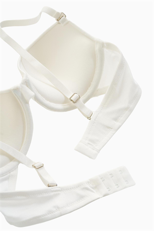 Luna Tak-Çıkar Askılı Mikro Sütyen - Soft Push Up, Yarı Dolgulu - Basic - 2533 - Ekru