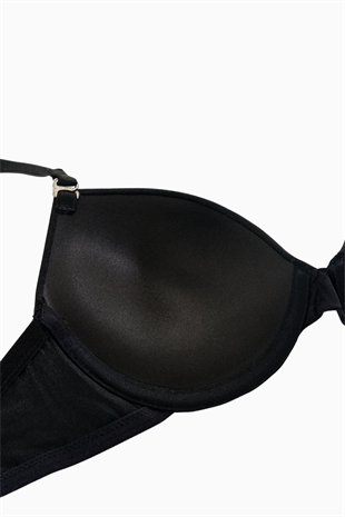 Luna Tak-Çıkar Askılı Mikro Sütyen - Soft Push Up, Yarı Dolgulu - Basic - 2533 - Siyah