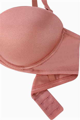 Olympos Straplez Mikro Sütyen - Double Push Up, Ekstra Dolgulu - Basic - 2536 - Gül Kurusu