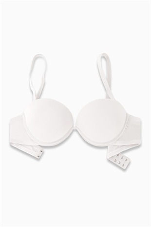 Olympos Tak-Çıkar Askılı Mikro Sütyen - Double Push Up, Ekstra Dolgulu, Midesiz - Premium Basic - 2499 - Ekru