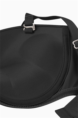 Olympos Tak-Çıkar Askılı Mikro Sütyen - Double Push Up, Ekstra Dolgulu, Midesiz - Premium Basic - 2499 - Siyah