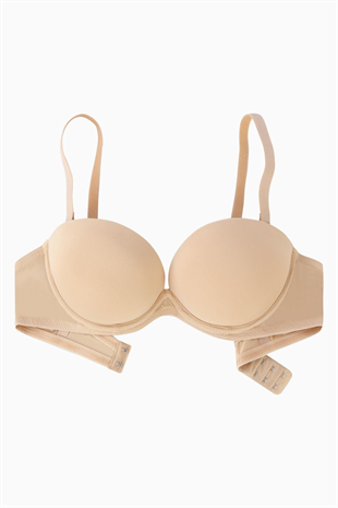 Olympos Tak-Çıkar Askılı Mikro Sütyen - Double Push Up, Ekstra Dolgulu - Premium Basic - 2498 - Ten