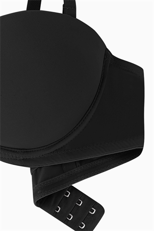 Olympos Tak-Çıkar Askılı Mikro Sütyen - Double Push Up, Ekstra Dolgulu, Midesiz - Premium Basic - 2499 - Siyah