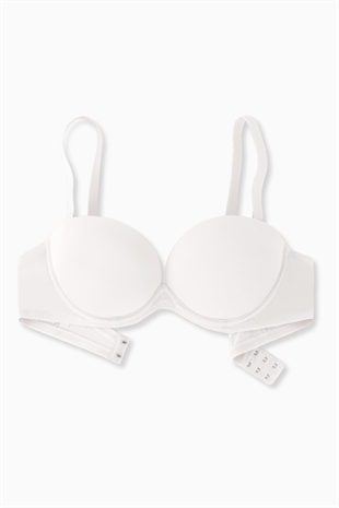 Olympos Tak-Çıkar Askılı Mikro Sütyen - Double Push Up, Ekstra Dolgulu - Premium Basic - 2498 - Ekru
