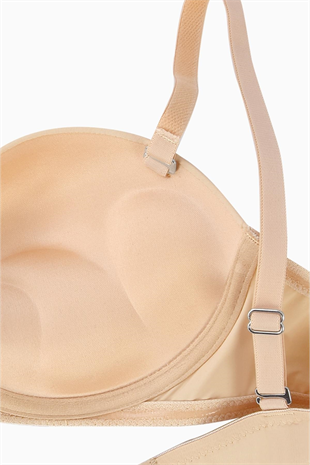 Olympos Tak-Çıkar Askılı Mikro Sütyen - Double Push Up, Ekstra Dolgulu, Midesiz - Premium Basic - 2499 - Ten