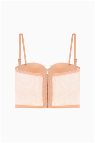 Rosali Dantelli Büstiyer Sütyen - Soft Push Up, Dolgulu - Fashion - 2501 - Kavuniçi