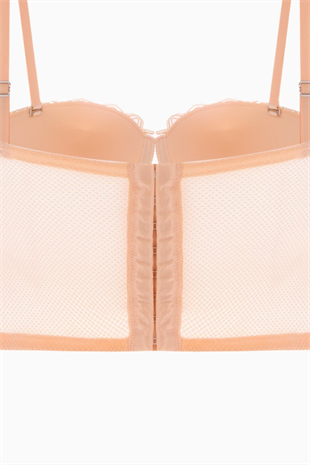 Rosali Dantelli Büstiyer Sütyen - Soft Push Up, Dolgulu - Fashion - 2501 - Kavuniçi