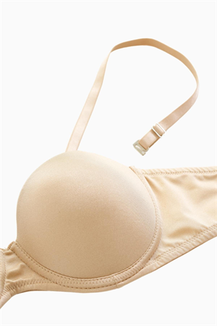 Rosali Tak-Çıkar Askılı Straplez Mikro Sütyen - Push Up, Dolgulu  - Basic - 2539 - Ten