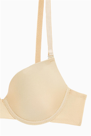 Weweus Alba - T shirt Bra Desteksiz Maksimum Kavrama ve Kusursuz Form - Tak Çıkar Askılı - Ten Rengi - 2535