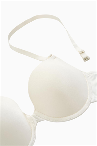 Weweus Alba - T shirt Bra Desteksiz Maksimum Kavrama ve Kusursuz Form - Tak Çıkar Askılı - Ekru - 2535
