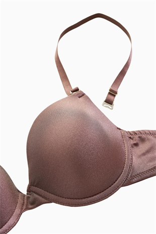 Weweus Alba - T shirt Bra Desteksiz Maksimum Kavrama ve Kusursuz Form - Tak Çıkar Askılı - Bronz Kahve - 2535