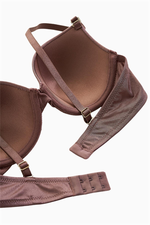 Weweus Alba - T shirt Bra Desteksiz Maksimum Kavrama ve Kusursuz Form - Tak Çıkar Askılı - Bronz Kahve - 2535