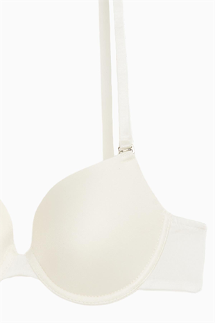 Weweus Alba - T shirt Bra Desteksiz Maksimum Kavrama ve Kusursuz Form - Tak Çıkar Askılı - Ekru - 2535