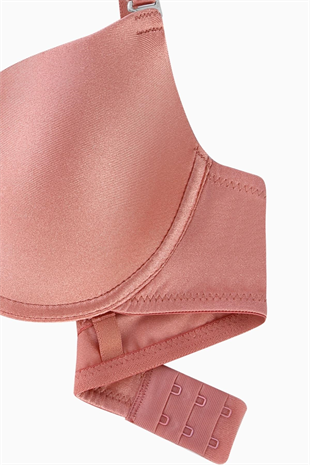 Weweus Alba - T shirt Bra Desteksiz Maksimum Kavrama ve Kusursuz Form - Tak Çıkar Askılı - Gül Kurusu - 2535