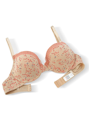 Weweus Alba Cotton Baskılı Desteksiz Maksimum Kavrama ve Kusursuz Form- 2742- Ekru Ten