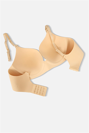 Weweus Lazer Kesim Dikişsiz Push Up Sütyen - 2820 - Ten