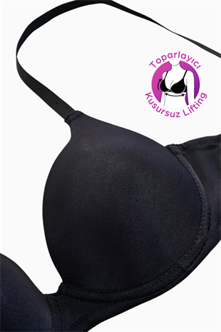 Weweus Mia - Dolgulu Push Up, Kusursuz Lifting Toparlayıcı Sütyen - Siyah - 2529