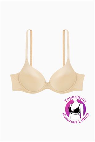 Wonna Mia - Dolgulu Push Up, Kusursuz Lifting Toparlayıcı Sütyen - Ten - 2529