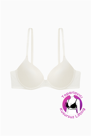 Weweus Mia - Dolgulu Push Up, Kusursuz Lifting Toparlayıcı Sütyen - Ekru - 2529
