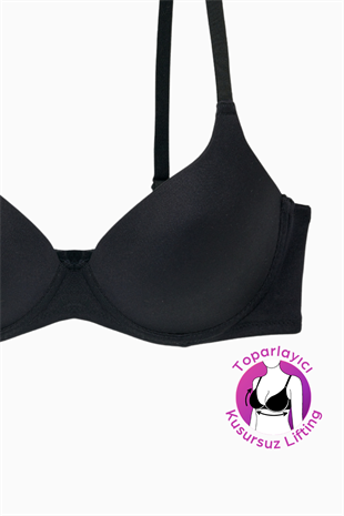 Weweus Mia - Dolgulu Push Up, Kusursuz Lifting Toparlayıcı Sütyen - Siyah - 2529