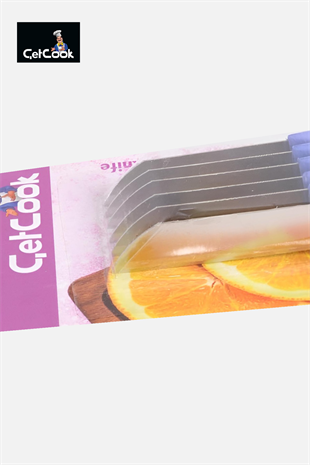 ÇetCook Mor Saplı Meyve Bıçağı 6lı