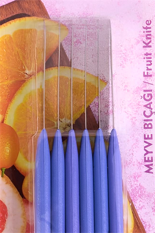 ÇetCook Mor Saplı Meyve Bıçağı 6lı