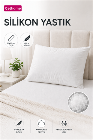 ÇetHome 600 gr Boncuk Silikon 50x70 cm Yastık