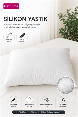 ÇetHome 600 gr Boncuk Silikon 50x70 cm Yastık
